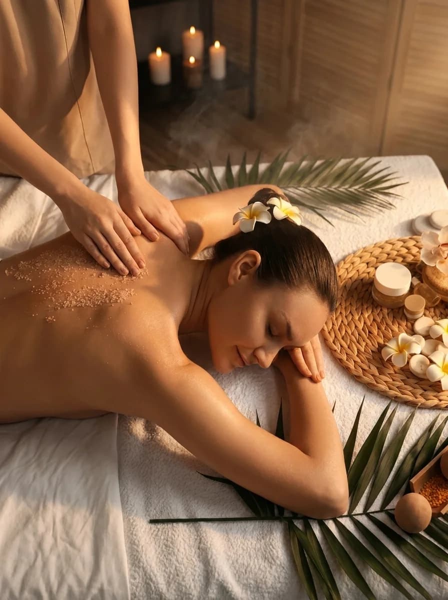 Signature body scrub ritual room at Aileen's Beauty